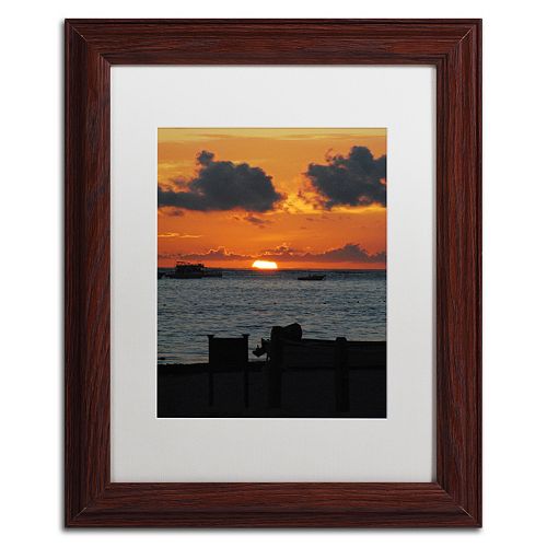 Trademark Fine Art Exhale Wood Finish Framed Wall Art