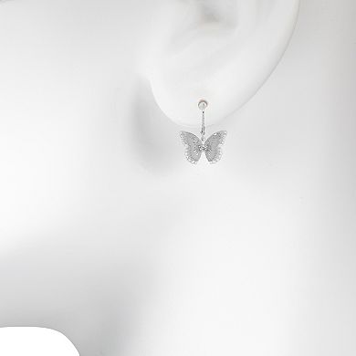 LC Lauren Conrad Openwork Filigree Butterfly Drop Earrings