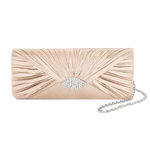 Gunne Sax by Jessica McClintock Cindy Rhinestone Pleated Clutch