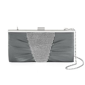 Gunne Sax by Jessica McClintock Laura Rhinestone Pleated Clutch