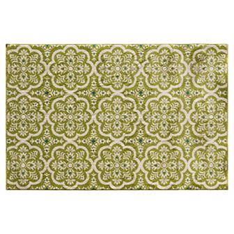 Loomaknoti Terrace Tropic Contoy Medallion Indoor Outdoor Rug