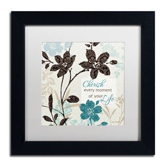 Trademark Fine Art Botanical Touch Quote I Framed Wall Art