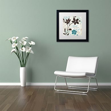 Trademark Fine Art Botanical Touch Quote I Framed Wall Art