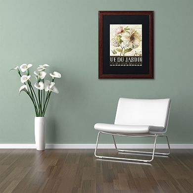 Trademark Fine Art Marche de Fleurs II Wood Finish Framed Wall Art