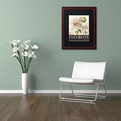 Trademark Fine Art Marche de Fleurs III Wood Finish Framed Wall Art