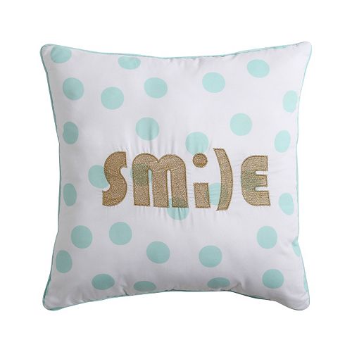 VCNY Inspire Me Mix & Match “Smile” Throw Pillow