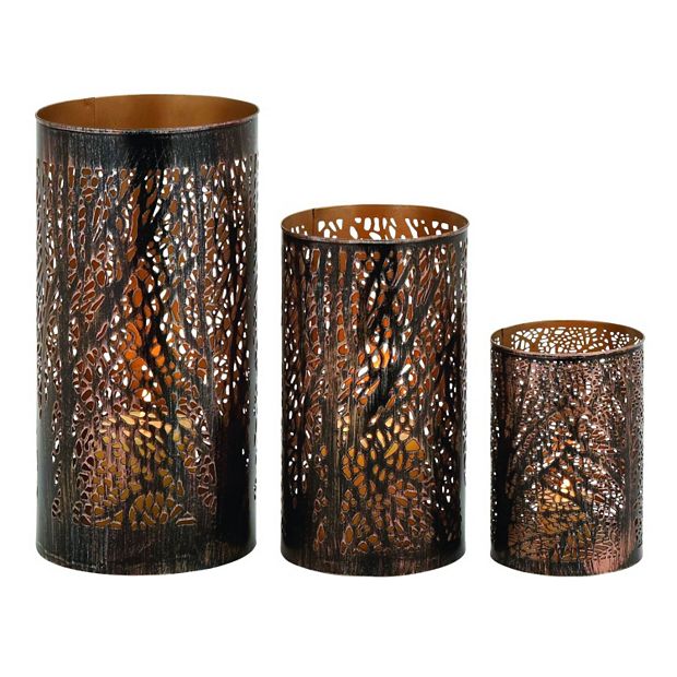 Metal Candle Holders (3-Piece Set)