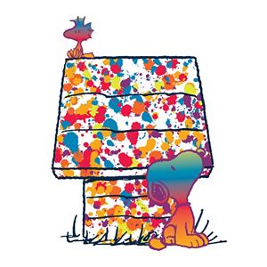 Peanuts Woodstock & Snoopy Rainbow Canvas Wall Art by Marmont Hill