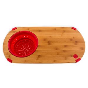 Fiesta 12-in. Bamboo Chopping Board with Colander