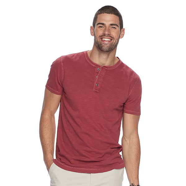 Men's Sonoma Goods For Life® Sun-Washed Short Sleeve Henley