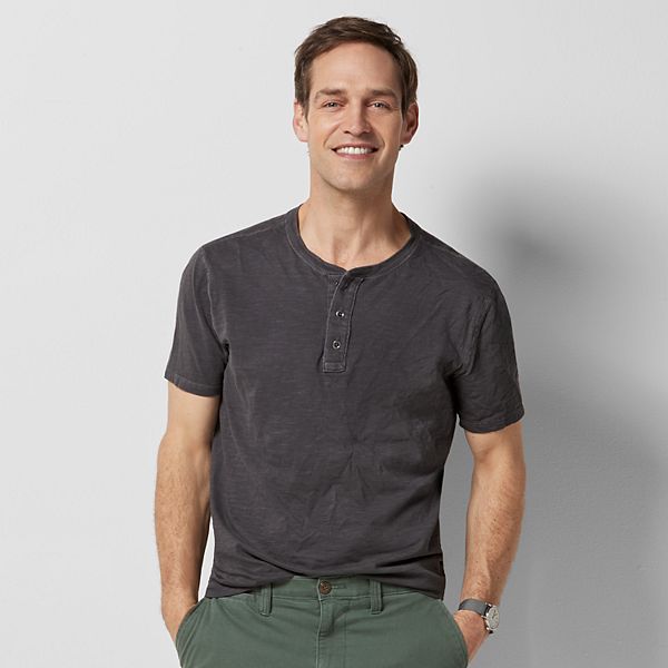 Men's Sonoma Goods For Life® Sun-Washed Short Sleeve Henley