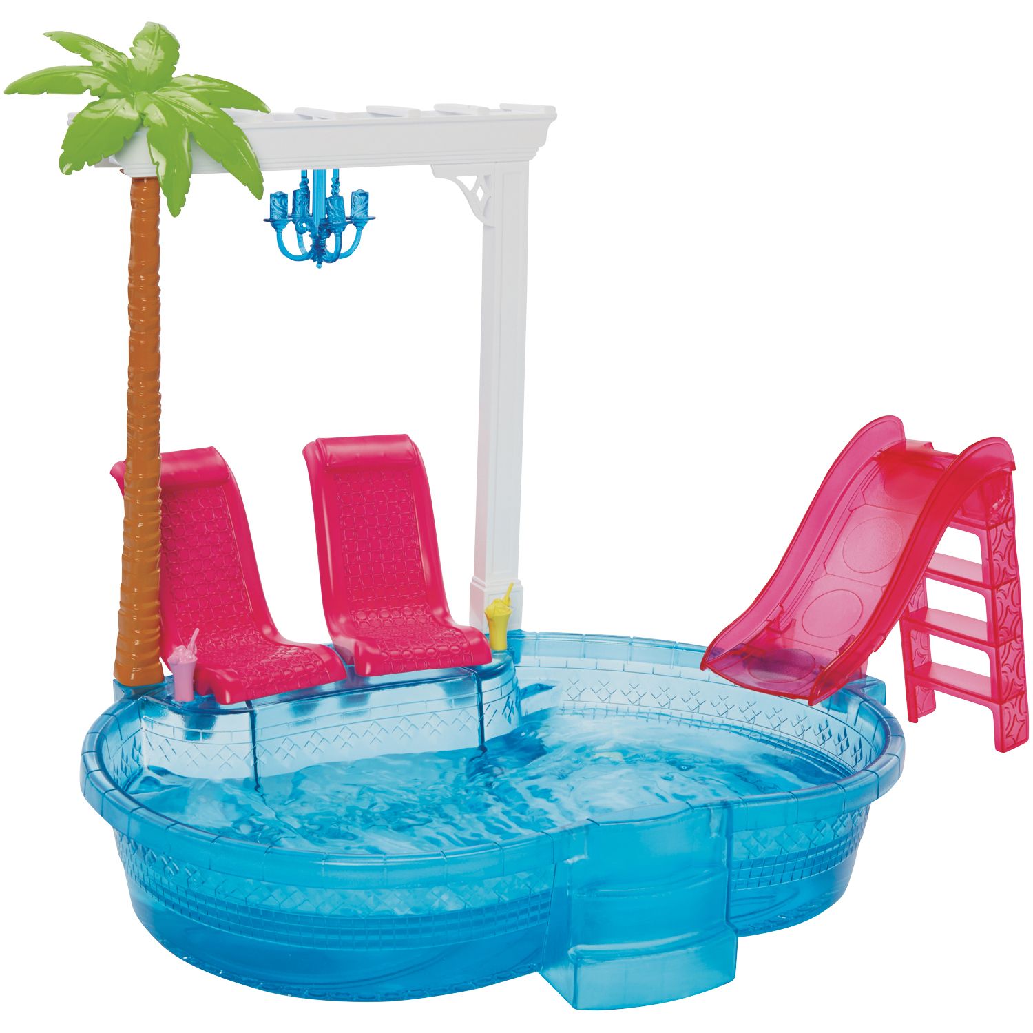 barbie slide and pool