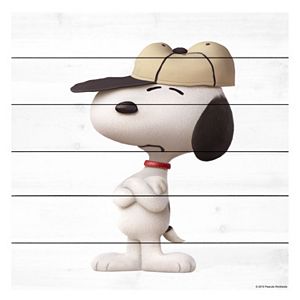 Peanuts Baseball Cap Wood Wall Art by Marmont Hill