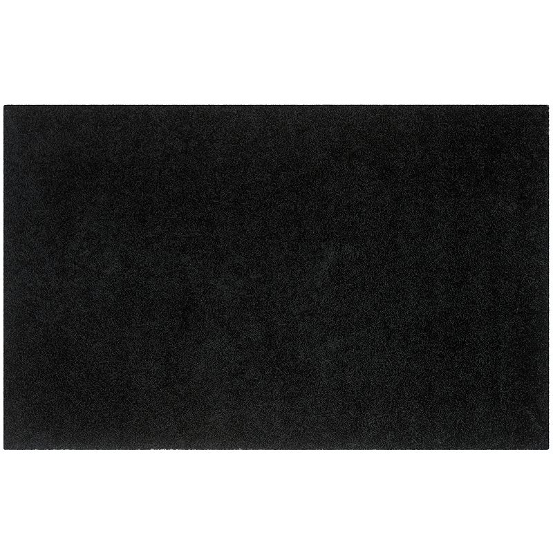 Safavieh Monterey Solid Shag Rug, Black, 5Ft Sq