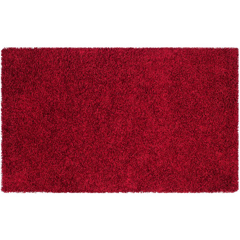 Safavieh Monterey Solid Shag Rug, Red, 7Ft Rnd