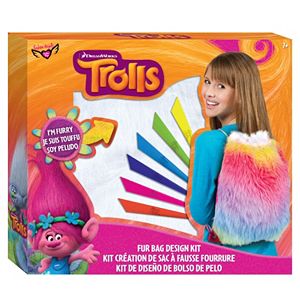 Dreamworks Trolls Faux-Fur Drawstring Bag Design Kit