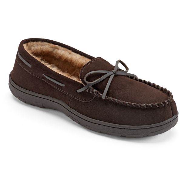 Chaps Men s Suede Memory Foam Moccasin Slippers