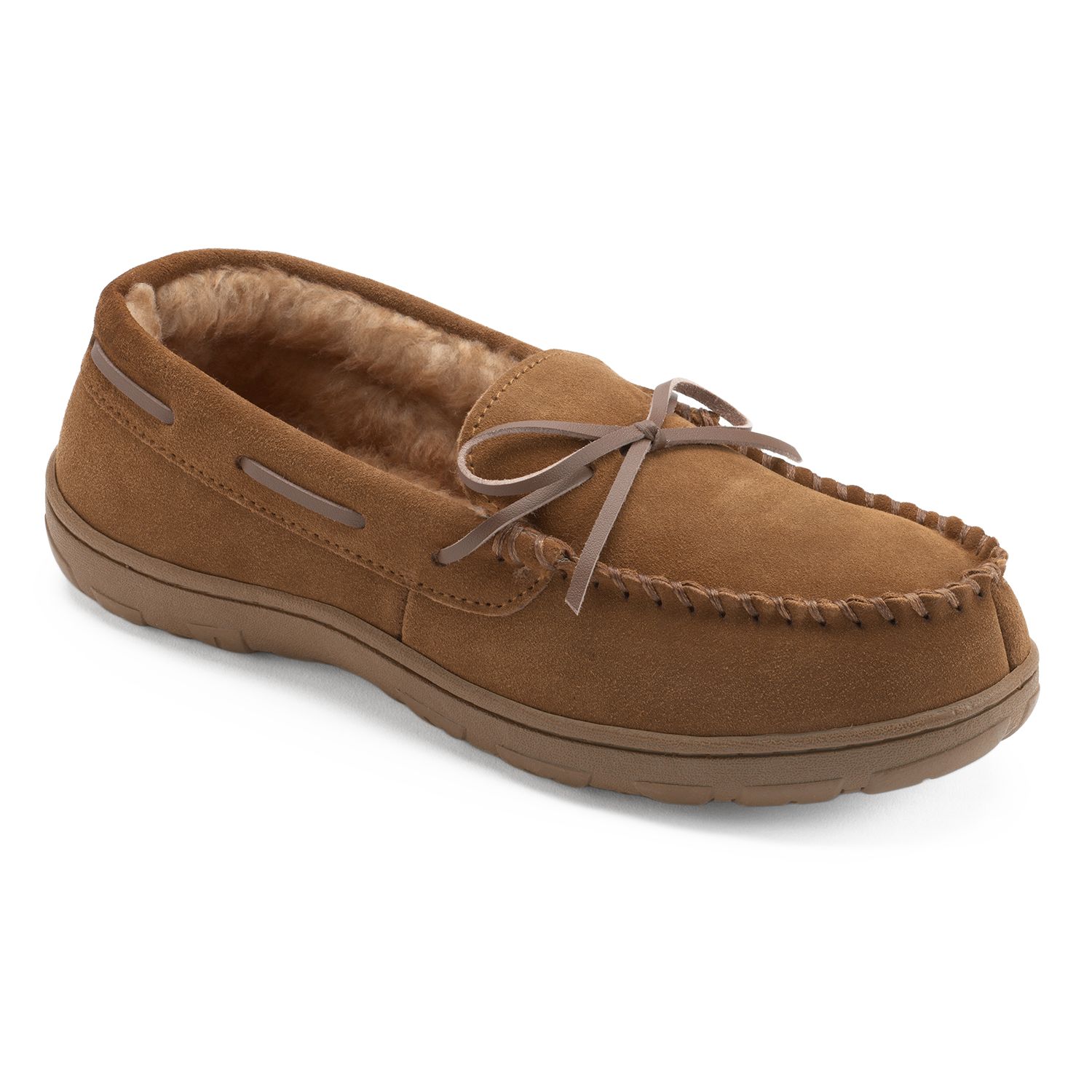 men's chaps suede moccasin slippers