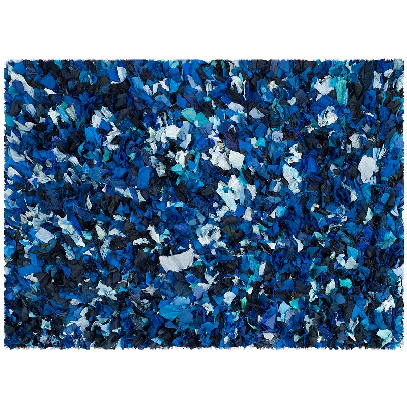 Safavieh Rio Solid Shag Rug, Blue, 6FT Sq