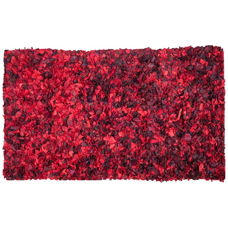 Safavieh Rio Solid Shag Rug, Red, 8Ft Sq