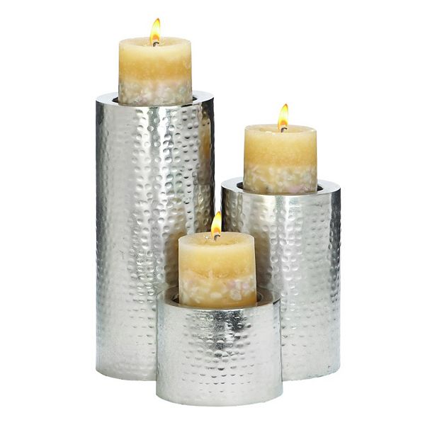 Hammered Candle Holder 3piece Set