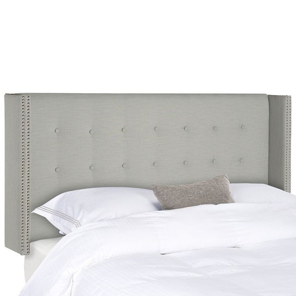 Safavieh Mercer Keegan Tufted Winged Headboard - Twin Size, Taupe Linen Upholstery