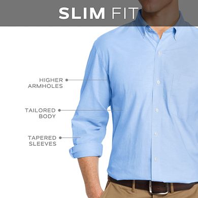 Men's IZOD Slim-Fit Essential Tattersal Button-Down Shirt