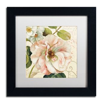 Trademark Fine Art Les Jardin II White Matted Framed Wall Art