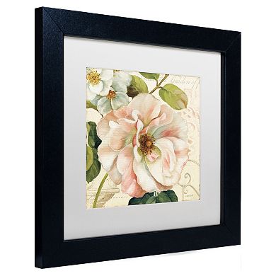 Trademark Fine Art Les Jardin II White Matted Framed Wall Art