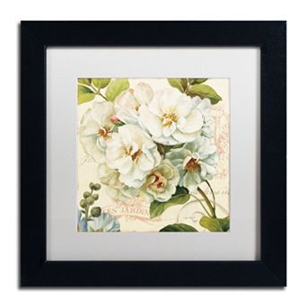 Trademark Fine Art Les Jardin III White Matted Framed Wall Art