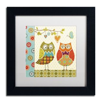 Trademark Fine Art Owl Wonderful I Framed Wall Art