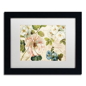Trademark Fine Art Les Jardin I Black Framed Wall Art