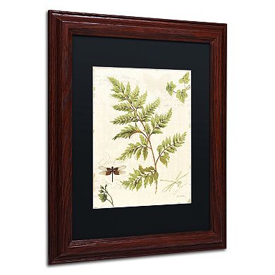 Trademark Fine Art Ivies and Ferns I Wood Finish Framed Wall Art