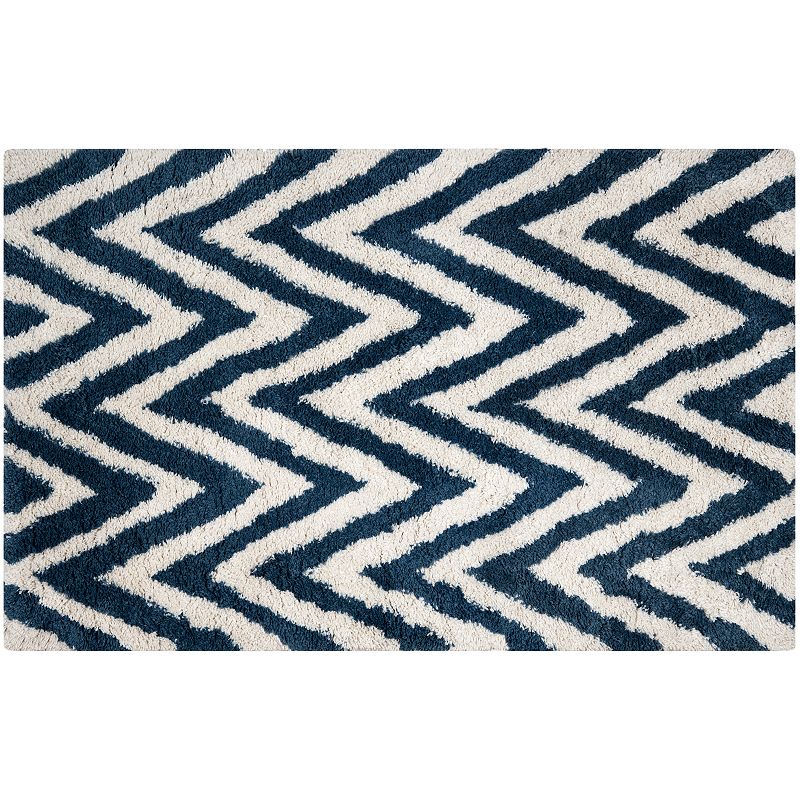 Safavieh Chevron Shag Rug, White, 8X10 Ft
