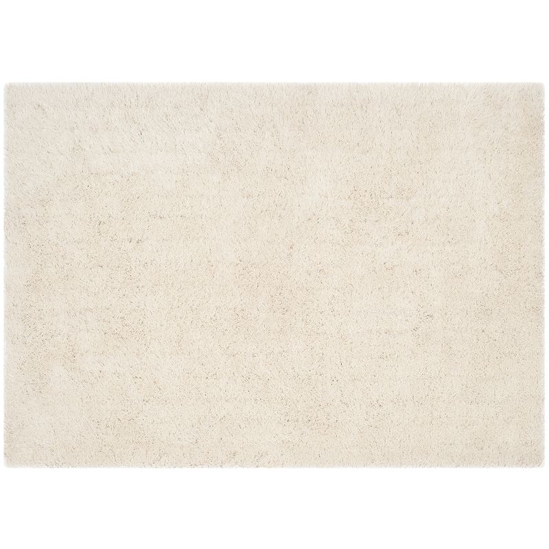 Safavieh Venice Solid Shag Rug, White, 8X10 Ft