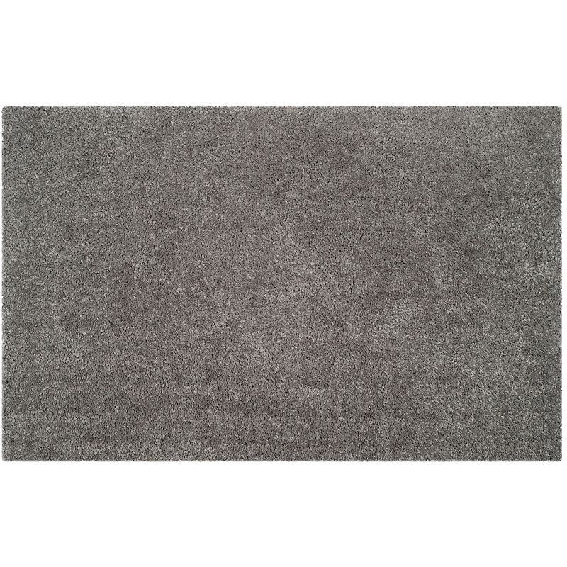 Safavieh Popcorn Solid Shag Rug, Grey, 6Ft Rnd