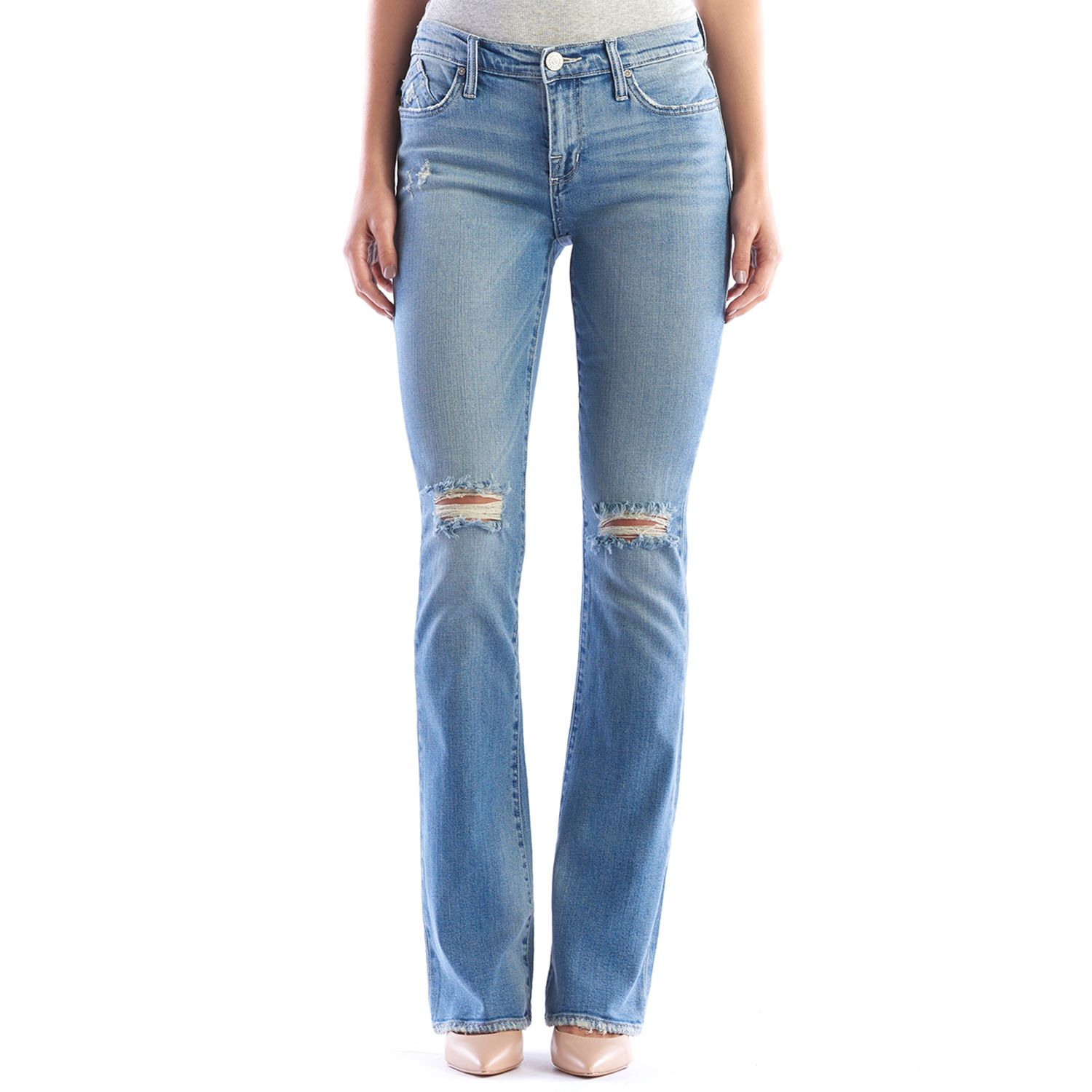 womens distressed bootcut jeans
