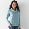 Petite Sonoma Goods For Life® Ribbed Cowlneck Sweater