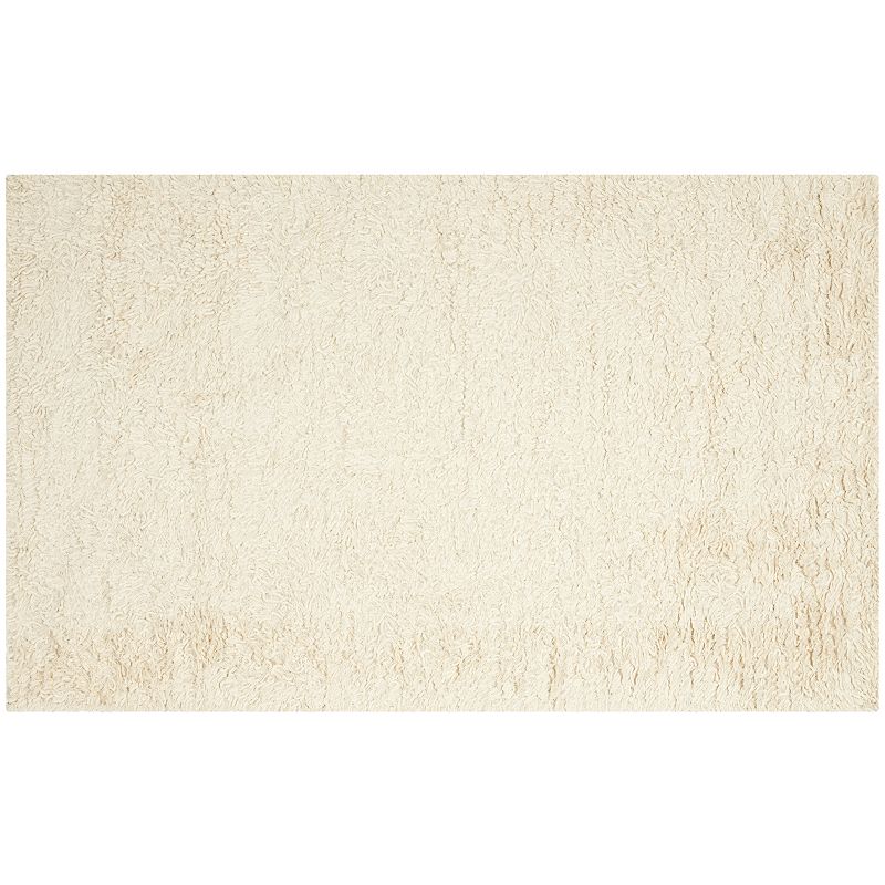 Safavieh Carmel Solid Wool Shag Rug, White, 8.5X11.5Ft