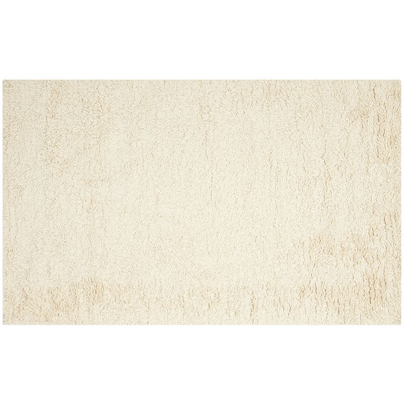 Safavieh Carmel Solid Wool Shag Rug, White, 8.5X11.5Ft