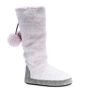 MUK LUKS Women's Gia Sweater Knit Boot Slippers