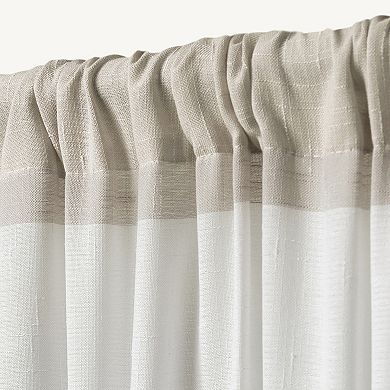 Exclusive Home 2-pack Darma Sheer Linen Rod Pocket Window Curtains