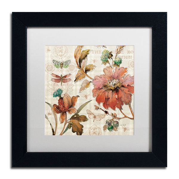 Trademark Fine Art French Country V Black Framed Wall Art