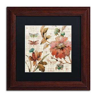 Trademark Fine Art French Country V Wood Finish Framed Wall Art