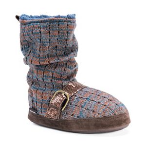 MUK LUKS Women's Lia Knit Boot Slippers