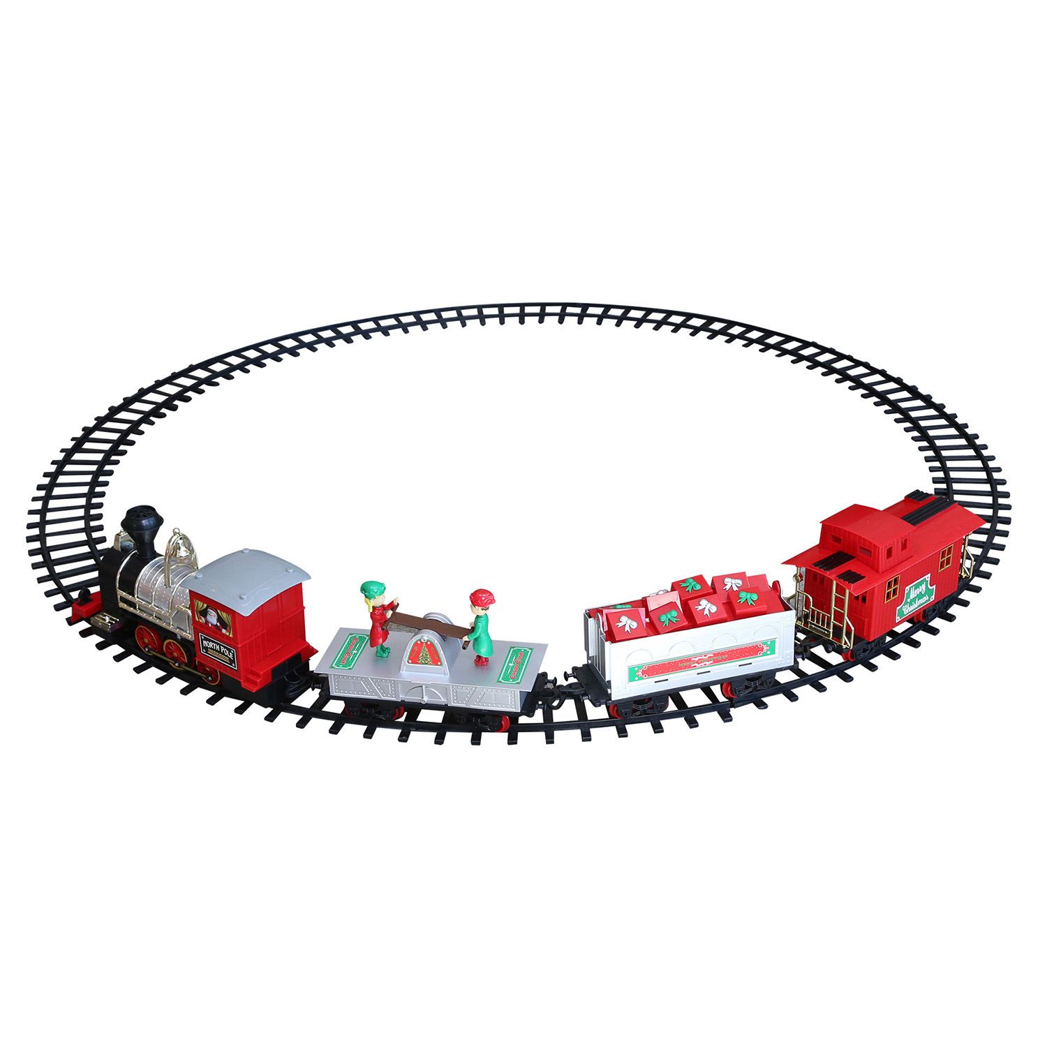 north pole junction christmas train tracks