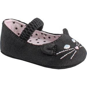 Baby Girl Wee Kids Knit Cat Skimmer Crib Shoe