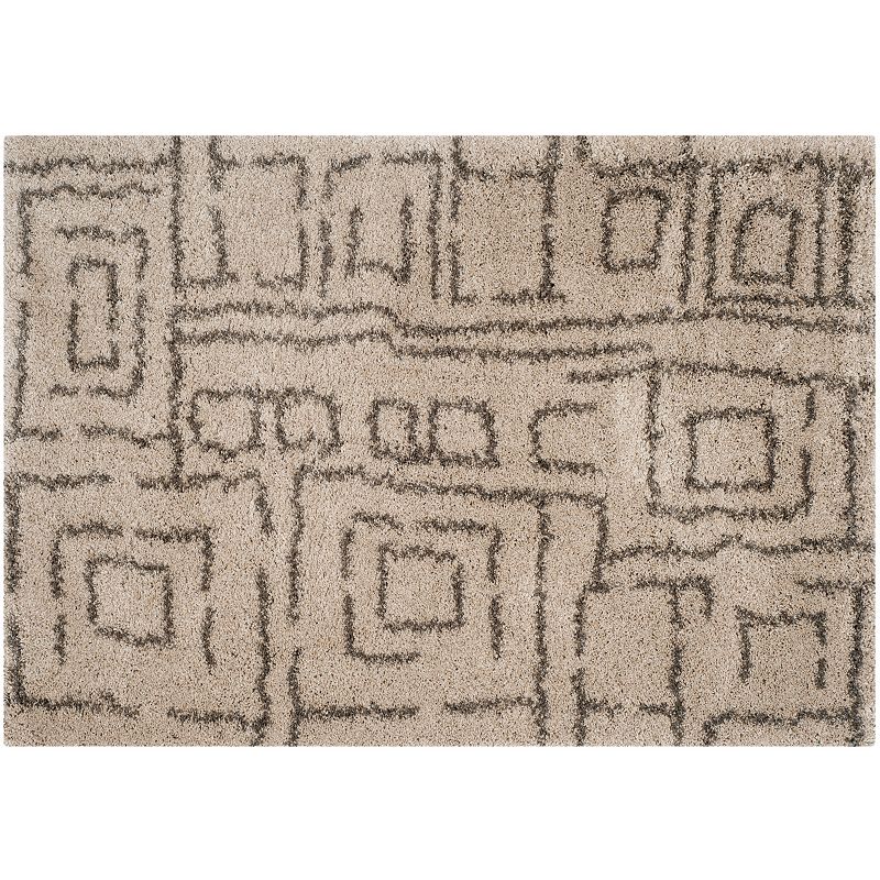 Safavieh Belize Tribal Geometric Shag Rug, Brown, 5X7.5 Ft