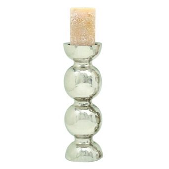 Grooved Metal Candle Holder