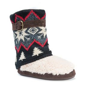 MUK LUKS Women's Sofia Knit Boot Slippers